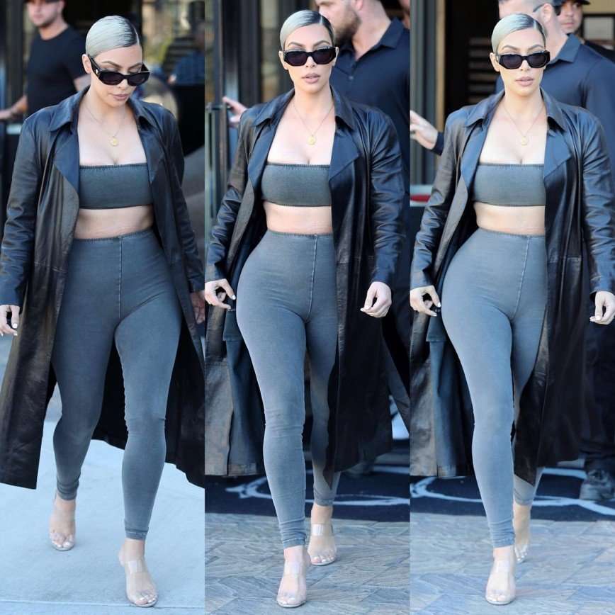 «Юбку забыла надеть»: Ким Кардашьян носит слишком облегающие леггинсы