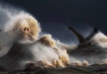 Бурхливі хвилі озера Ері.