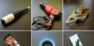 Як зробити світильник з пляшки до Нового року.