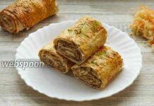 Штрудель з капустою з лаваша